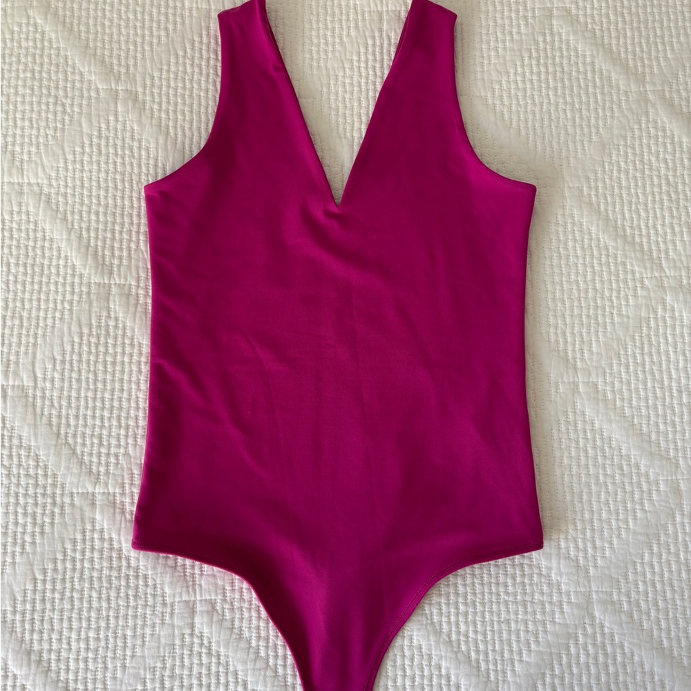 Abercrombie Vibrant Fuchsia Sleeveless Bodysuit